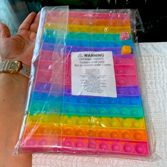 Extra large fidget popping toy. Poppit, pop it toy game with dice. - Picture 1 of 2